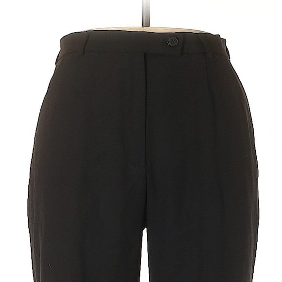 Calvin Klein Collection Classic Boyfriend Style Black Wool Pants Size 10 - Picture 3 of 3